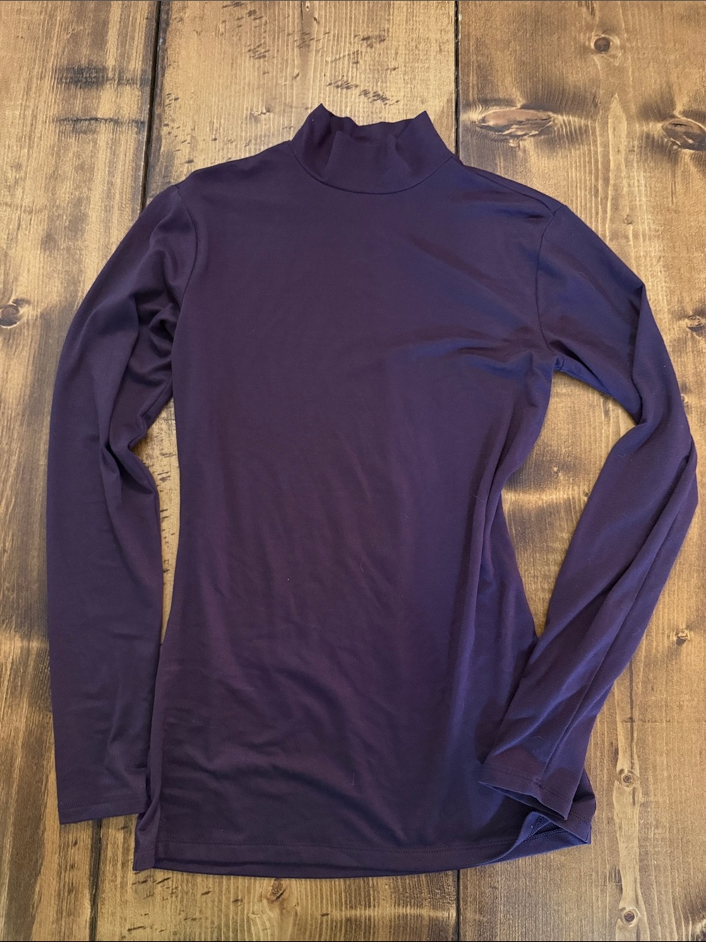 32 Degrees Purple Long Sleeve Mock Neck Top